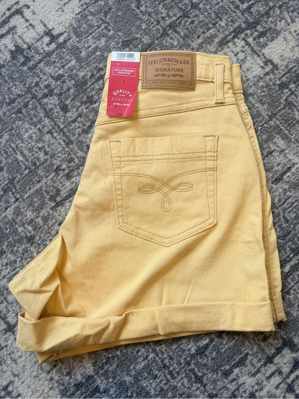 Levi's Women's Light Yellow vintage Jean Shorts